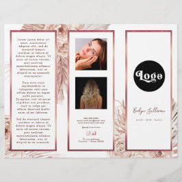 Folheto Elegante dos Rosas Boho