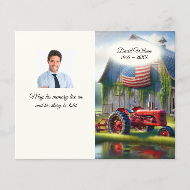 Folheto Funcional do Trator de Fazenda Vermelha An (Frente)