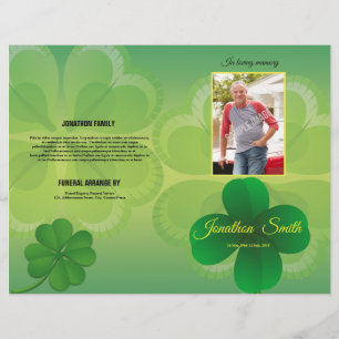 Folheto fúnebre Printable do modelo