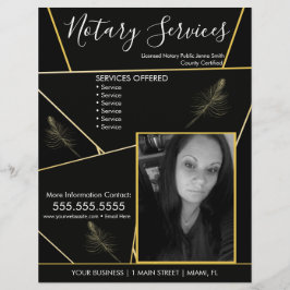 Folheto Geométrico de Serviços de Notícias