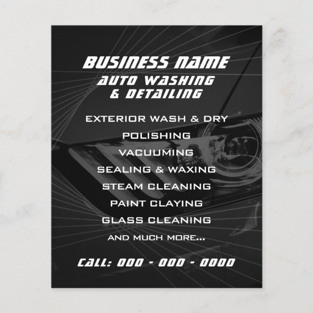 Folheto geométrico moderno para automóveis (Frente)