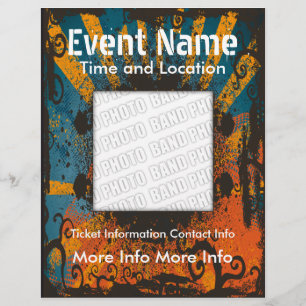 Folheto Grunge de Eventos de Música