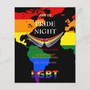Folheto noturno do Orgulho LGBT