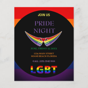 Folheto noturno do Orgulho LGBT