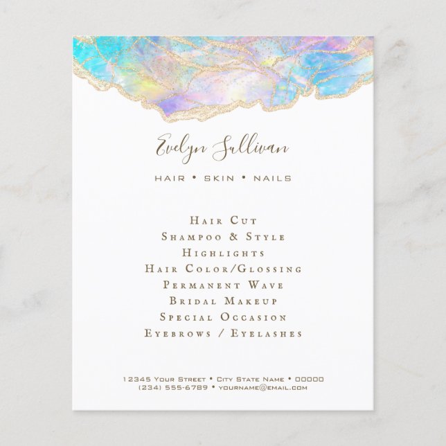 Folheto Opal Azul (Frente)