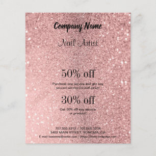 folheto personalizado do artista de unhas