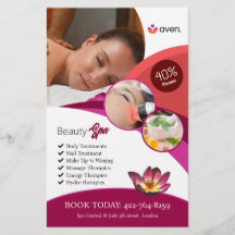 Folheto Personalizado do Beauty Spa