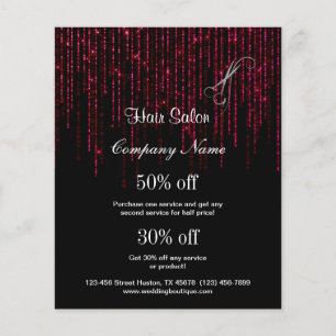 Folheto personalizado do salão de cabelo