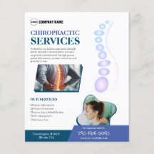 Folheto Personalizado dos Serviços do Chiropractor
