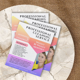 Folheto Personalizado Moderno do Serviço de Limpez