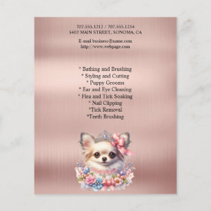 Folheto personalizado para a manutenção de cães