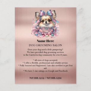 Folheto personalizado para a manutenção de cães