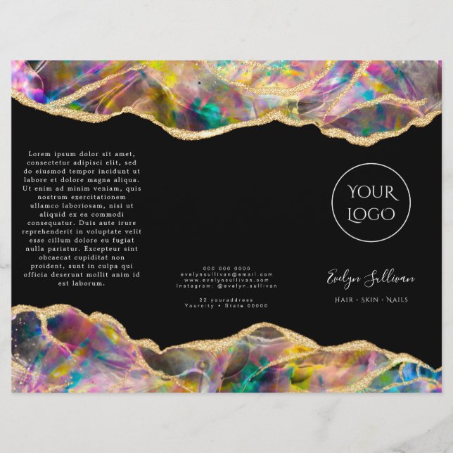 Folheto preto do Opal design (Frente)