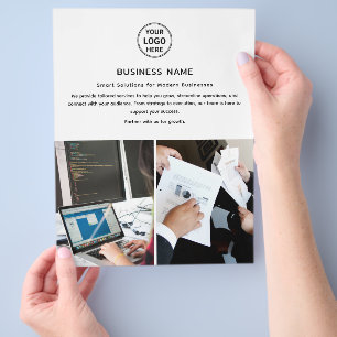 Folheto profissional de fotos do logotipo moderno