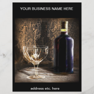 folheto temático de vinho