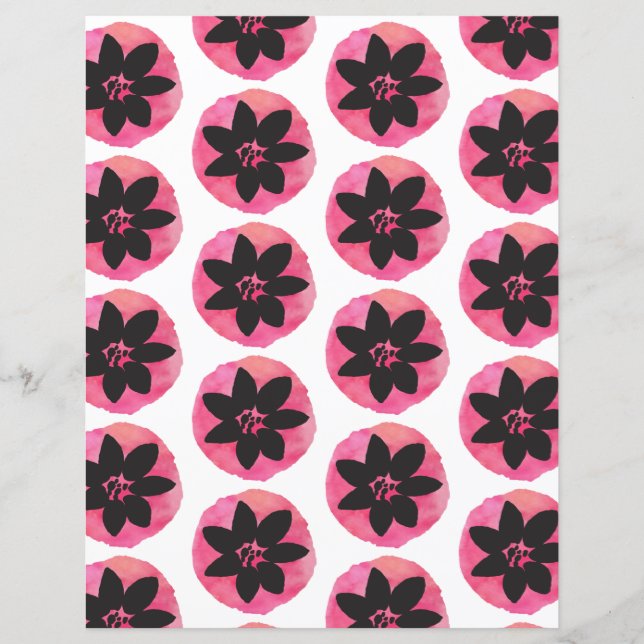 Folheto Tropical Rosa de Patente de Flor (Frente)