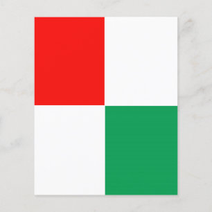 Folheto Vermelho, Branco e Verde AJUSTÁVEL