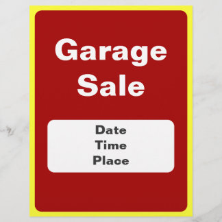 Folhetos De Anúncio De Venda De Garagem E De Arte