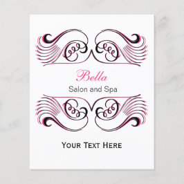 Folhetos de chic, cor-de-rosa, preto e branco