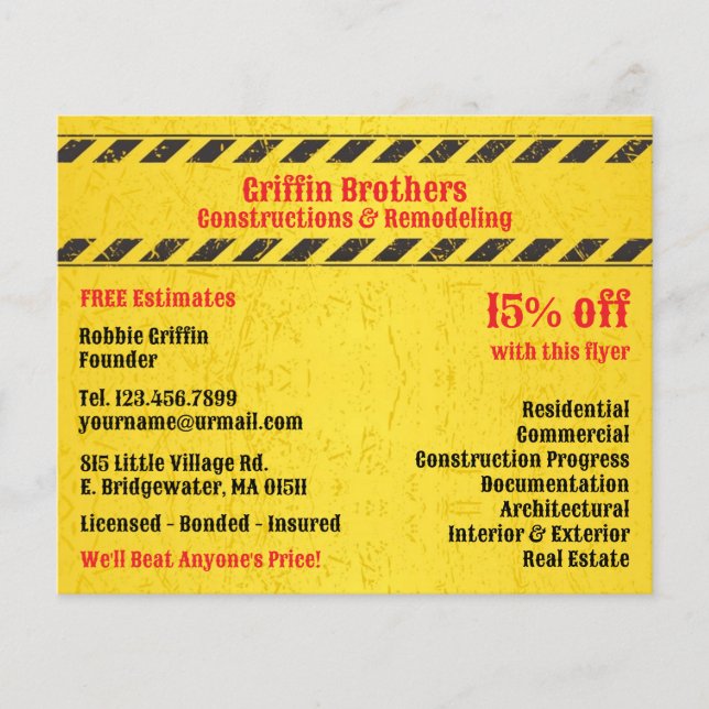 Folhetos de construções (Frente)