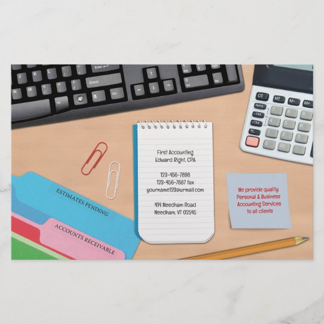 Folhetos de contabilidade CPA (Frente)