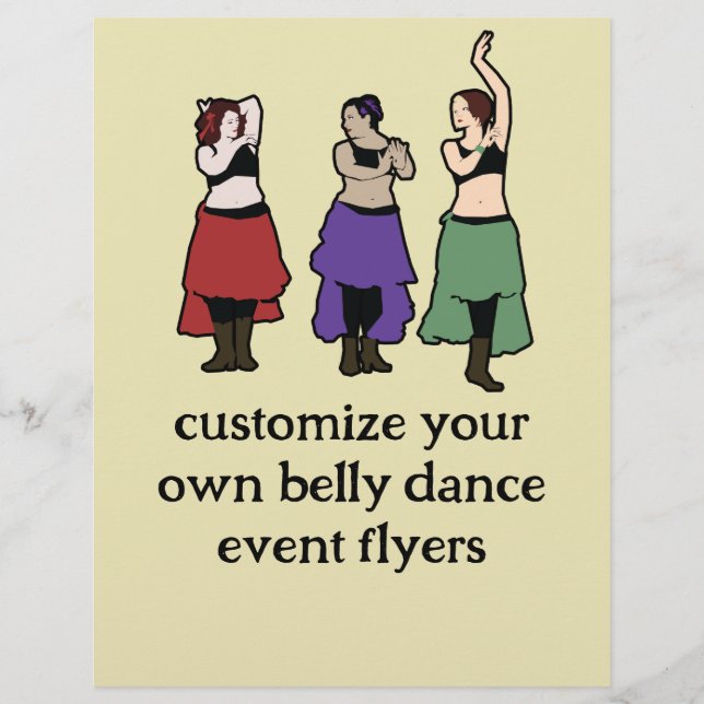 Folhetos de eventos de dança de barriga (Frente)