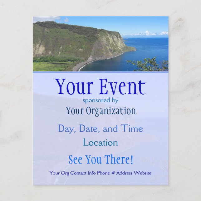 Folhetos de eventos de Waipio Valley (Frente)