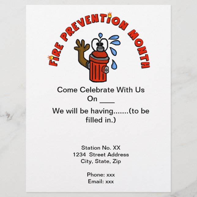 Folhetos de Mês de Prevenção de Incêndios para Per (Frente)