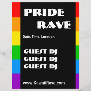 Folhetos de Rave Personalizada do Orgulho Arco-Ír