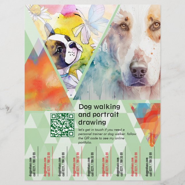 Folhetos de retrato de animal de estimação  (Frente)