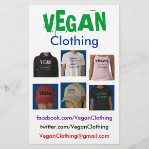 Folhetos de Roupas VEGANAS