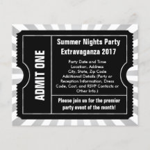 Folhetos de Tíquete Pretos e Brancos, Impressão Pe