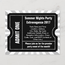 Folhetos de Tíquete Pretos e Brancos, Impressão Pe