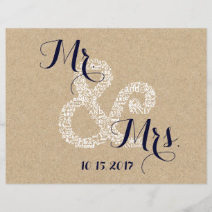 Folhetos do Programa de Casamento Kraft Sunflower