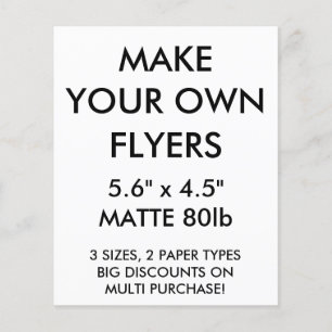 Folhetos Glossy personalizados de 5,6" x4,5"