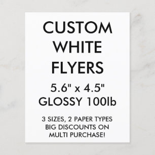 Folhetos Glossy personalizados de 5,6" x4,5"