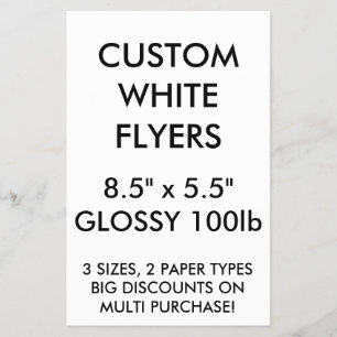 Folhetos Glossy personalizados de 8,5" x 5,5"