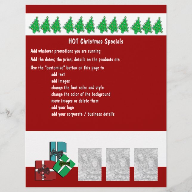 Folhetos promocionais de marketing para o Natal (Frente)