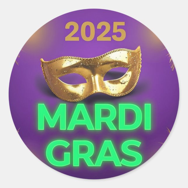 folia de carnaval 2025 folha de adesivos (Frente)