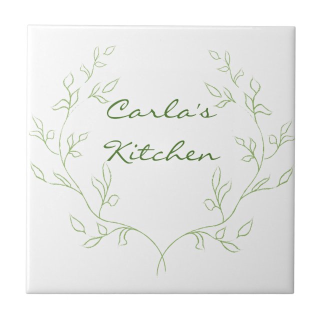 Foliage Frame Cerâmica Azulejo (Frente)