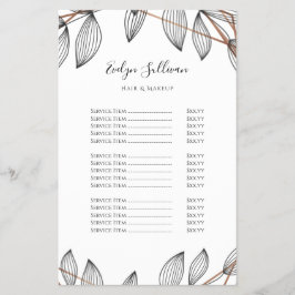 Foliage geométrico price list flyer