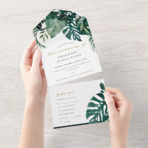 FOLIAGEM TROPICAL MODERADA DE MONSTERA VERDE