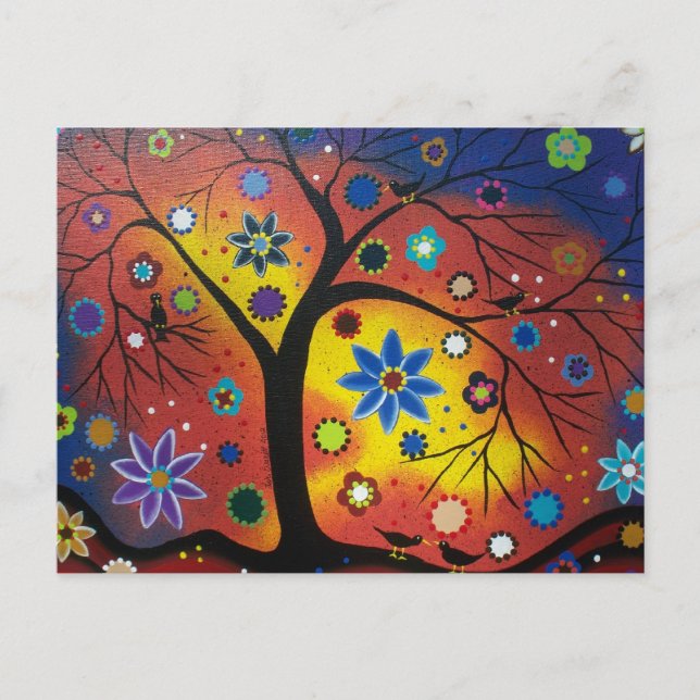 FOLK ART À Espera Do Cartão Postal Sunset (Frente)