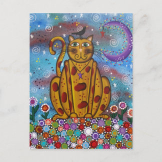 Folk ART Green Eye de LORI EVERETT cartão postal