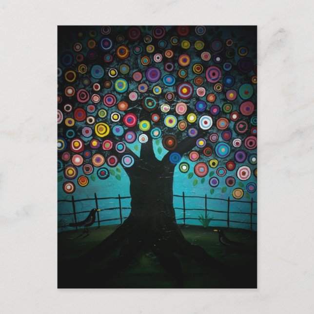 Folk ART Imagination by LORI EVERETT cartão postal (Frente)