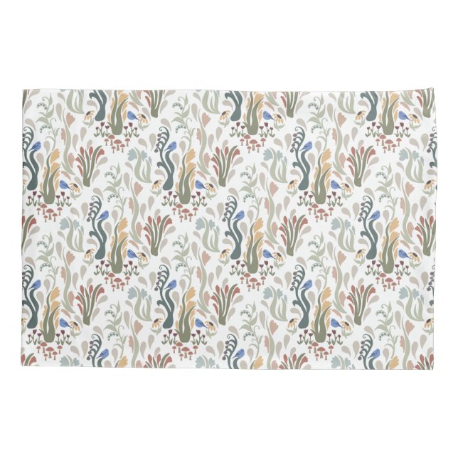 Folk Art Meadow e Blue Bird na Terra Tones (Verso)