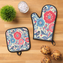 Folk Art Oven Mitts