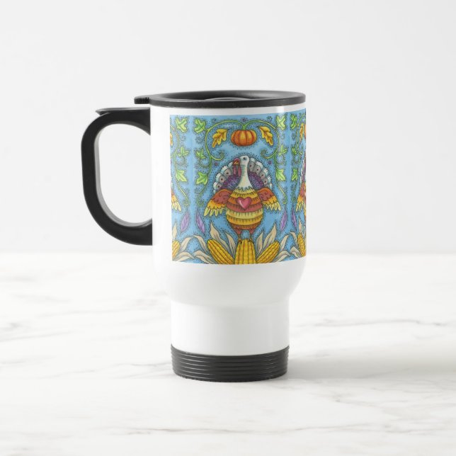FOLK ART TURKEY, OBRIGADO À CANECA DE VIAGEM VIAGE (Esquerda)