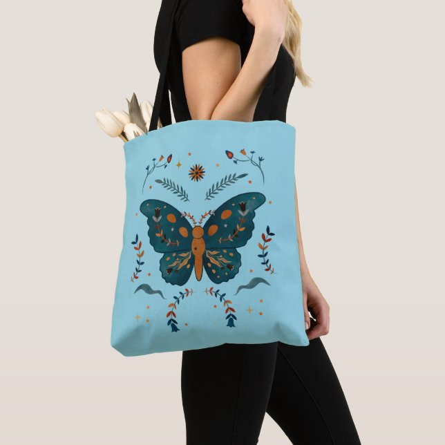 Folk Butterfly - Tote Bag Personalizada (Close Up)