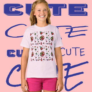 Folk Retro Quaint e Happy Art T-Shirt